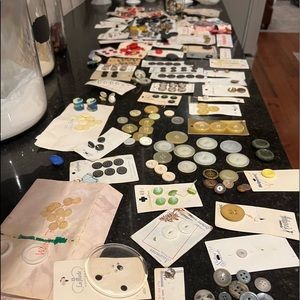 Assorted Vintage Button’s found at Estate Sale. All pictured. Seamstress Sewing